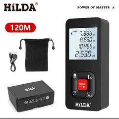 HILDA - DISTANCIOMETRO MEDIDOR DE DISTANCIA WINCHA RECARGABLE 120 M