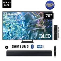SAMSUNG - Televisor Samsung QLED Tizen OS Smart Tv 70 4K QN70Q65DAGXPE + Soundbar HW C400