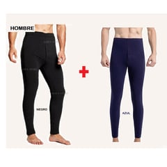 IMPORTADO - Pack 2 Pantalones Calentador Hombre Micropolar Pack Invierno