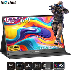 TECH - Monitor Portatil 15.6 FHD IPS USB-C/HDMI Nintendo SW PS5 Gamer