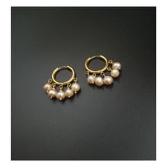 GENERICO - ARETES DE PERLAS DE RIO ARETES DE ARO PARA MUJER