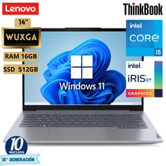 LENOVO - Laptop Thinkbook 14 G6 Irl Core I5-1335U, 14"Wuxga, Ram 16Gb, Ssd 512Gb, Windows 11,