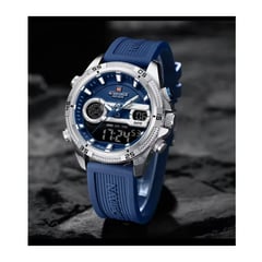 NAVIFORCE - RELOJ azul y plateado para hombre NF9223 N62