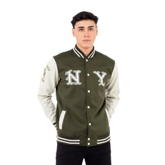 NEW YORK STARS - Casaca Modelo Americana-NY 84- Verde Militar -