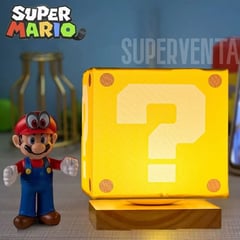 GENERICO - Lampara Mario Bross Cubo Recargable USB con Sonidos