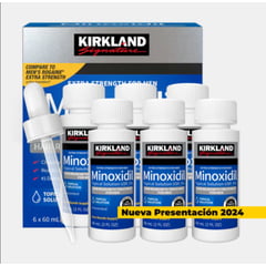 KIRKLAND - Minoxidil Caja Sellada x 6 frascos para el crecimiento del Cabello y Barba