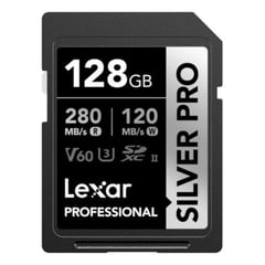 LEXAR - MEMORIA SD 128GB V60 280MBS UHS-II SILVER PRO