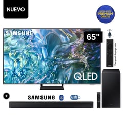 SAMSUNG - Televisor QLED Tizen OS Smart Tv 65 4K QN65Q65DAGXPE + Soundbar HW - C450