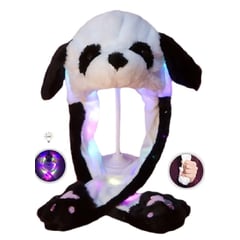 GENERICO - Gorro De Conejo Con Luces Con Orejas Moviles Gorrito Kawaii PANDA