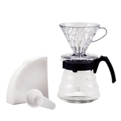 HARIO - Kit de V60 1-4 tazas de plástico Craft Negro