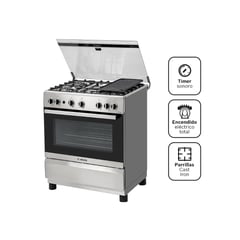 BOSCH - Cocina PRO545 MAX a Gas de Pie 30" 5 Hornillas Acero Inoxidable