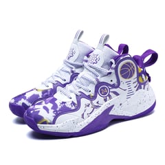 DANWEILE - Zapatos De Baloncesto Juveniles Transpirables De Malla De Moda-púrpura