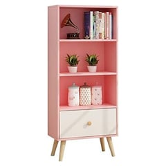 DIBA MUEBLES - Librero Moderno Rosado Haven