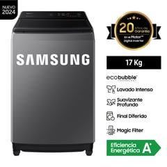 SAMSUNG - Lavadora EcoBubble 17KG WA17CG6441BDPE Plateado