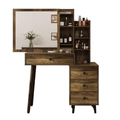 DIBA MUEBLES - Mueble Tocador con Asiento Athena