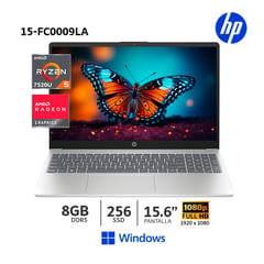 HP - Laptop 15-FC0009LA Ryzen5-7520U-8Gb Ram-256Gb SSD156 FHD-Windows-802M9LA