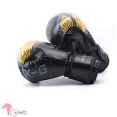 IMPORTADO - Guantes de Box WSD 12Onz Negro C Dorado