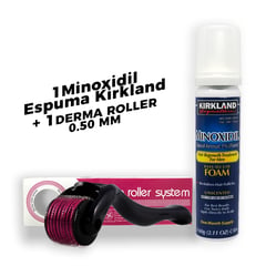 KIRKLAND - Minoxidil Espuma 60ml + Derma Roller 050 mm