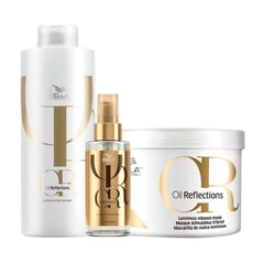 WELLA - OIL REFLECTIONS Trío Shampoo 1L + Mask 500ml + Oil 100ml