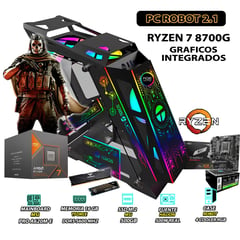 AMD - Computadora PC Ryzen 7 8700G RAM 16GB DISCO 500GB SSD CON GRAFICOS RADEON