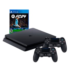 SONY - Consola PS4 SLIM 1tb y 2 Mandos + FC24 - Reacondicionada