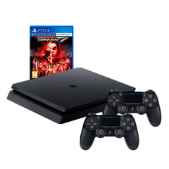 SONY - Consola PS4 SLIM 1tb y 2 Mandos + Tekken 7 - Reacondicionada