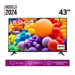 Televisor 43 Pulg. LED Smart TV UHD 4K con Thinq AI 43UT7300PSA