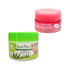 NEVADA NATURAL PRODUCTS - Crema Facial de aloe vera + Bálsamo Hidratante para Labios