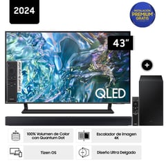 Televisor QLED Tizen OS Smart Tv 43 4K QN43Q65DAGXPE + Soundbar HW C450