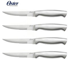 OSTER - Juego Cuchillos 4 Piezas Acero Inoxidable para Carne Baldwyn