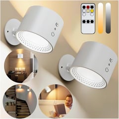 IMPORTADO MC - Lámpara Led Dual de Pared Brillo Regulable Táctil y Control 2UND