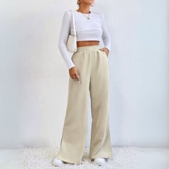 ROSUE - Pantalón corduroy elegante mujer