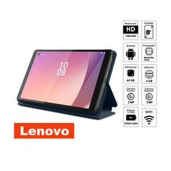 LENOVO - Tablet 8 Tab M8 TB300FU 4th Gen 4GB Ram 64GB M.Interna + Folio Case - Artic Grey