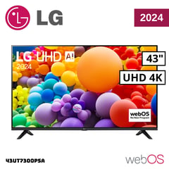 LG - TELEVISOR 43 SMART TV THINQ AI WEBOS HUB 4K UHD LED 2024 - 43UT7300PSA