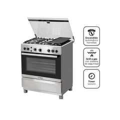 BOSCH - Cocina PRO547 MAX a Gas de Pie 30" 5 Hornillas Acero Inoxidable