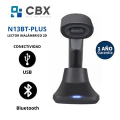 CBX - LECTOR CODIGO DE BARRA NEGRO N13BT-PLUS 2D INALÁMBRICO BLUETOOTH