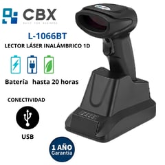 CBX - LECTOR CODIGO DE BARRA INALÁMBRICO 1D L-1066BT USB NEGRO