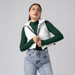 GENERICO - Chaleco Acolchado Casual Mujer Minimal