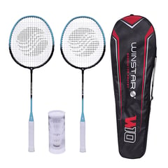 WINSTAR - RAQUETAS BÁDMINTON DE ALUMINIO W10 CELESTE