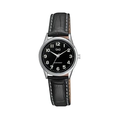 QYQ - Reloj de Cuero Fondo Negro para Mujer Original QQ