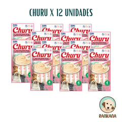 CHURU - SNACKS X 4 SACHETS ATUN Y SALMON / 12 UNIDADES