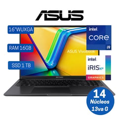 ASUS - Notebook X1605VA-MB195 16.0" IPS, Core i9-13900H ,16GB DDR4, 1TB M.2 NVMe SSD, FreeDos