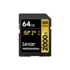 LEXAR - Memoria SD Professional 64GB - R300mb - W260mb - 2000x