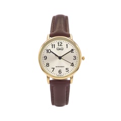 QYQ - Reloj de Cuero Marrón Para Mujer Original Q&Q