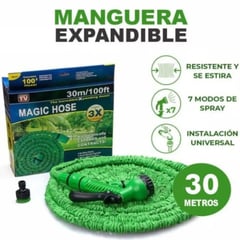 GENERICO - Manguera Multiusos Expandible con Accesorios hasta 30 Metros