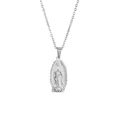 GENERICO - Collar Niños Virgen De Guadalupe Bautizo Regalo Joya Plata