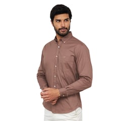 ISAGUE - Camisa Color Entero Modern Fit Manga Larga Hombre