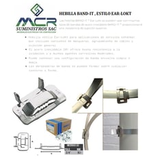 BAND IT - HEBILLAS DE ACERO INOXIDABLE DE MEDIA 3/4 PULGADA CAJA DE 100 UND