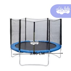 EVERBEST - Juego CAMA SALTARINA 10 FT AZUL 3.05CM