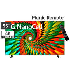 LG - TELEVISOR 55 NANOCELL 4K UHD SMART TV CON THINQ AI 55NANO77SRA